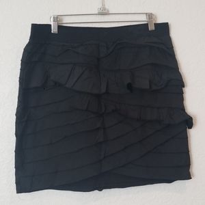 3/$20 BCBG Black Ruffled Skirt